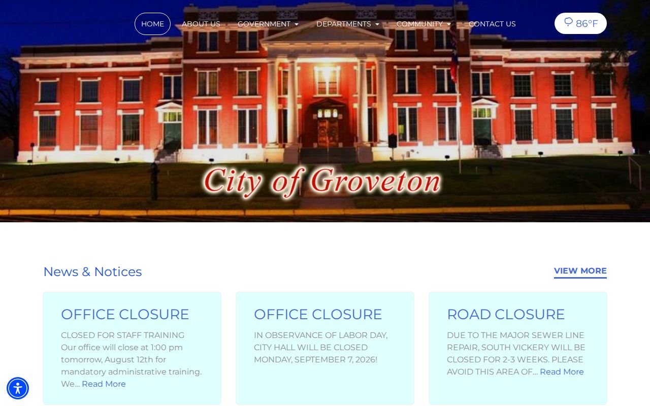 Groveton court docket access on the official municipal site